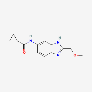 N-[2-(methoxymethyl)-1H-benzimidazol-5-yl]cyclopropanecarboxamide