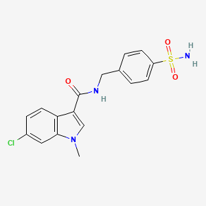 6-chloro-1-methyl-N-(4-sulfamoylbenzyl)-1H-indole-3-carboxamide