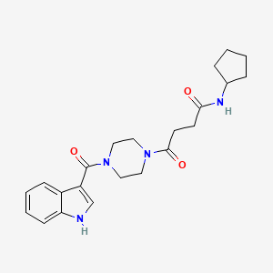 N-cyclopentyl-4-[4-(1H-indol-3-ylcarbonyl)piperazin-1-yl]-4-oxobutanamide