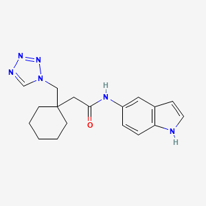 N-(1H-indol-5-yl)-2-[1-(1H-tetrazol-1-ylmethyl)cyclohexyl]acetamide