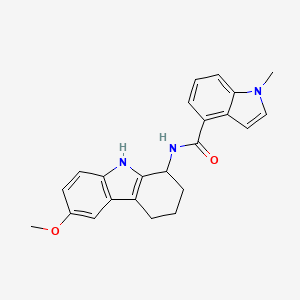 molecular formula C23H23N3O2 B12172616 N-(6-methoxy-2,3,4,9-tetrahydro-1H-carbazol-1-yl)-1-methyl-1H-indole-4-carboxamide 