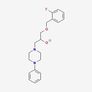 molecular formula C20H25FN2O2 B12172622 1-[(2-Fluorophenyl)methoxy]-3-(4-phenylpiperazin-1-yl)propan-2-ol 