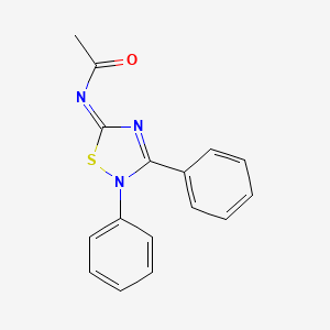 N-(2,3-diphenyl-2,5-dihydro-1,2,4-thiadiazol-5-ylidene)acetamide