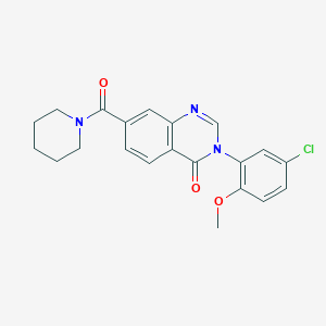 3-(5-chloro-2-methoxyphenyl)-7-(piperidin-1-ylcarbonyl)quinazolin-4(3H)-one