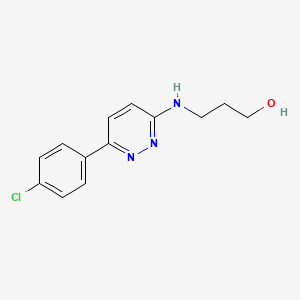 molecular formula C13H14ClN3O B12172699 3-{[6-(4-Chlorophenyl)pyridazin-3-yl]amino}propan-1-ol 