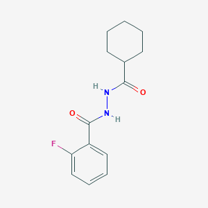 molecular formula C14H17FN2O2 B12172757 N'-(2-fluorobenzoyl)cyclohexanecarbohydrazide 