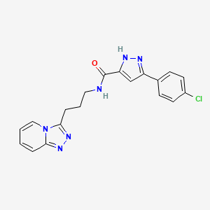 5-(4-chlorophenyl)-N~3~-(3-[1,2,4]triazolo[4,3-a]pyridin-3-ylpropyl)-1H-pyrazole-3-carboxamide