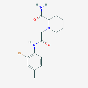 1-{[(2-Bromo-4-methylphenyl)carbamoyl]methyl}piperidine-2-carboxamide