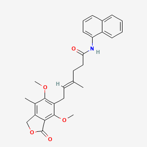 (4E)-6-(4,6-dimethoxy-7-methyl-3-oxo-1,3-dihydro-2-benzofuran-5-yl)-4-methyl-N-(naphthalen-1-yl)hex-4-enamide