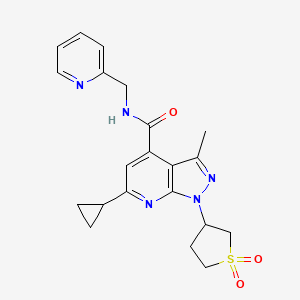 6-cyclopropyl-1-(1,1-dioxidotetrahydro-3-thienyl)-3-methyl-N-(2-pyridinylmethyl)-1H-pyrazolo[3,4-b]pyridine-4-carboxamide