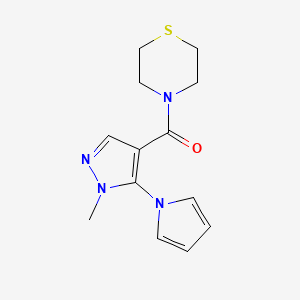 4-[1-methyl-5-(1H-pyrrol-1-yl)-1H-pyrazole-4-carbonyl]thiomorpholine