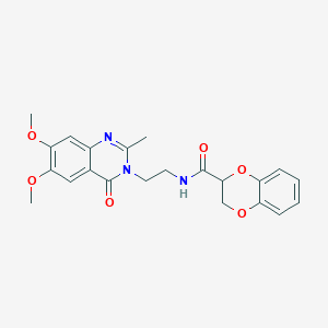 N-[2-(6,7-dimethoxy-2-methyl-4-oxoquinazolin-3(4H)-yl)ethyl]-2,3-dihydro-1,4-benzodioxine-2-carboxamide