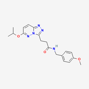 molecular formula C19H23N5O3 B12172956 3-(6-isopropoxy-[1,2,4]triazolo[4,3-b]pyridazin-3-yl)-N-(4-methoxybenzyl)propanamide 