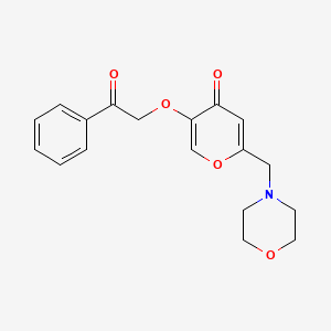 2-(morpholin-4-ylmethyl)-5-(2-oxo-2-phenylethoxy)-4H-pyran-4-one