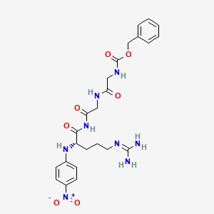 molecular formula C24H30N8O7 B1217301 Benzyloxycarbonylglycyl-glycyl-arginine-4-nitroanilide CAS No. 89991-62-8