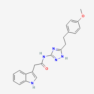 2-(1H-indol-3-yl)-N-{3-[2-(4-methoxyphenyl)ethyl]-1H-1,2,4-triazol-5-yl}acetamide