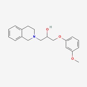 molecular formula C19H23NO3 B12173030 1-(3,4-dihydro-1H-isoquinolin-2-yl)-3-(3-methoxyphenoxy)propan-2-ol 