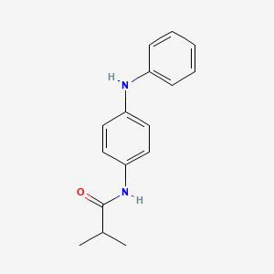 molecular formula C16H18N2O B1217307 N-(4-anilinophenyl)-2-methylpropanamide 