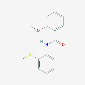 molecular formula C15H15NO2S B1217308 2-methoxy-N-[2-(methylthio)phenyl]benzamide CAS No. 51942-36-0