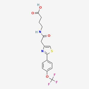 4-[({2-[4-(Trifluoromethoxy)phenyl]-1,3-thiazol-4-yl}acetyl)amino]butanoic acid