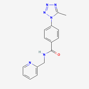 molecular formula C15H14N6O B12173102 4-(5-methyl-1H-tetrazol-1-yl)-N-(pyridin-2-ylmethyl)benzamide 