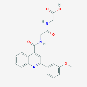 molecular formula C21H19N3O5 B12173121 N-{[2-(3-methoxyphenyl)quinolin-4-yl]carbonyl}glycylglycine 