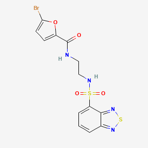 molecular formula C13H11BrN4O4S2 B12173124 N-{2-[(2,1,3-benzothiadiazol-4-ylsulfonyl)amino]ethyl}-5-bromofuran-2-carboxamide 