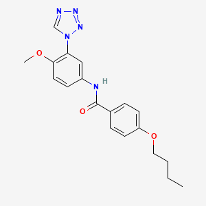 4-butoxy-N-[4-methoxy-3-(1H-tetrazol-1-yl)phenyl]benzamide