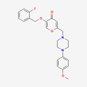 5-[(2-fluorobenzyl)oxy]-2-{[4-(4-methoxyphenyl)piperazin-1-yl]methyl}-4H-pyran-4-one