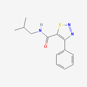 molecular formula C13H15N3OS B12173162 N-(2-methylpropyl)-4-phenyl-1,2,3-thiadiazole-5-carboxamide 