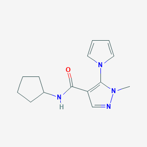 N-cyclopentyl-1-methyl-5-(1H-pyrrol-1-yl)-1H-pyrazole-4-carboxamide