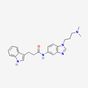 N-{1-[3-(dimethylamino)propyl]-1H-benzimidazol-5-yl}-3-(1H-indol-3-yl)propanamide