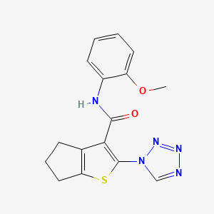 N-(2-methoxyphenyl)-2-(1H-tetrazol-1-yl)-5,6-dihydro-4H-cyclopenta[b]thiophene-3-carboxamide