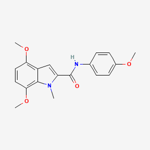 molecular formula C19H20N2O4 B12173260 4,7-dimethoxy-N-(4-methoxyphenyl)-1-methyl-1H-indole-2-carboxamide 