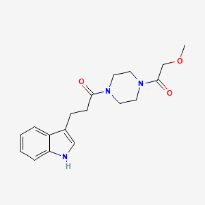 molecular formula C18H23N3O3 B12173298 3-(1H-indol-3-yl)-1-[4-(methoxyacetyl)piperazin-1-yl]propan-1-one 