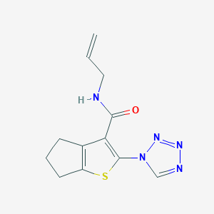 molecular formula C12H13N5OS B12173300 N-(prop-2-en-1-yl)-2-(1H-tetrazol-1-yl)-5,6-dihydro-4H-cyclopenta[b]thiophene-3-carboxamide 