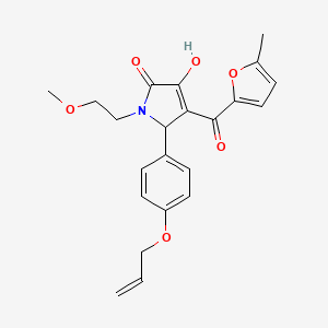 (4E)-4-[hydroxy(5-methylfuran-2-yl)methylidene]-1-(2-methoxyethyl)-5-[4-(prop-2-en-1-yloxy)phenyl]pyrrolidine-2,3-dione