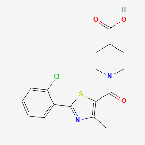 1-{[2-(2-Chlorophenyl)-4-methyl-1,3-thiazol-5-yl]carbonyl}piperidine-4-carboxylic acid