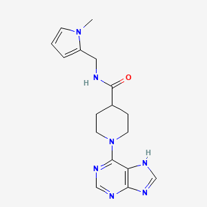 molecular formula C17H21N7O B12173340 N-[(1-methyl-1H-pyrrol-2-yl)methyl]-1-(9H-purin-6-yl)piperidine-4-carboxamide 