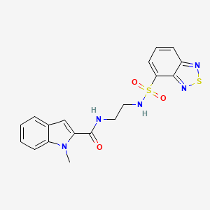 molecular formula C18H17N5O3S2 B12173347 N-{2-[(2,1,3-benzothiadiazol-4-ylsulfonyl)amino]ethyl}-1-methyl-1H-indole-2-carboxamide 