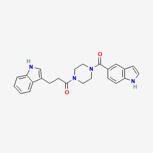 3-(1H-indol-3-yl)-1-[4-(1H-indol-5-ylcarbonyl)piperazin-1-yl]propan-1-one