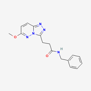 molecular formula C16H17N5O2 B12173431 N-benzyl-3-(6-methoxy[1,2,4]triazolo[4,3-b]pyridazin-3-yl)propanamide 