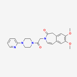 7,8-dimethoxy-3-{2-oxo-2-[4-(pyridin-2-yl)piperazin-1-yl]ethyl}-1,3-dihydro-2H-3-benzazepin-2-one