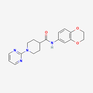 N-(2,3-dihydro-1,4-benzodioxin-6-yl)-1-(pyrimidin-2-yl)piperidine-4-carboxamide