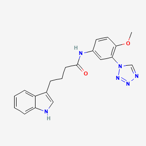 molecular formula C20H20N6O2 B12173483 4-(1H-indol-3-yl)-N-[4-methoxy-3-(1H-tetrazol-1-yl)phenyl]butanamide 