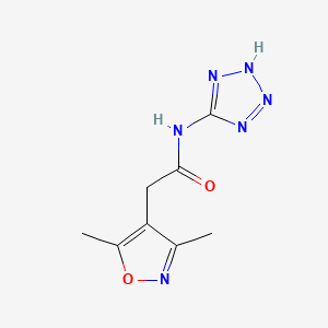 2-(3,5-dimethyl-1,2-oxazol-4-yl)-N-(1H-tetrazol-5-yl)acetamide