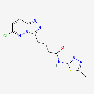 molecular formula C12H12ClN7OS B12173511 C12H12ClN7OS 