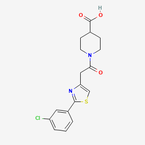 1-{[2-(3-Chlorophenyl)-1,3-thiazol-4-yl]acetyl}piperidine-4-carboxylic acid