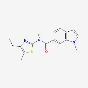 molecular formula C16H17N3OS B12173563 N-(4-ethyl-5-methylthiazol-2-yl)-1-methyl-1H-indole-6-carboxamide 