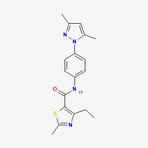 N-[4-(3,5-dimethyl-1H-pyrazol-1-yl)phenyl]-4-ethyl-2-methyl-1,3-thiazole-5-carboxamide